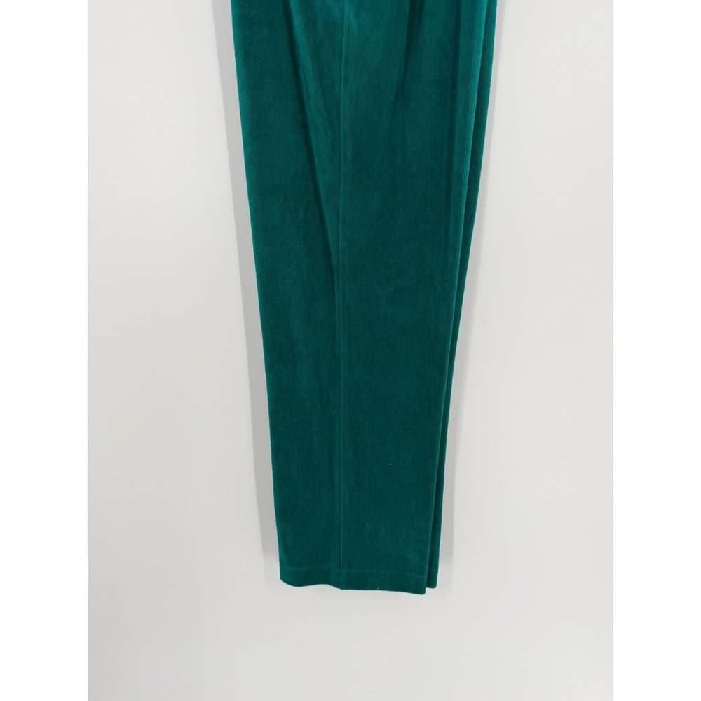 Allison Daley Teal Green Corduroy Pants Womens 16 Elastic‎ Waist Straight Leg - Picture 3 of 7